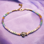 Tortoise Charm Colorful Beaded Anklets