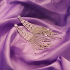 Crystal Waterfall Fringe Dangle Earrings