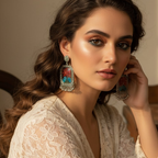 Fire & Ice Blossom Jhumka Earrings