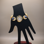 Azure Moon Golden Bracelet Watch