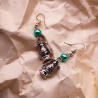 Silver Lantern Dangle Earrings