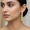 Stacked Golden Hearts Dangle Earrings