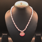 Pink Seashell Treasure Drop Necklace