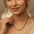 Golden Round Beads Mangalsutra