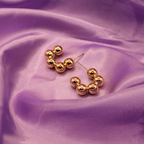 Orbital Golden Beads Hoop Earrings
