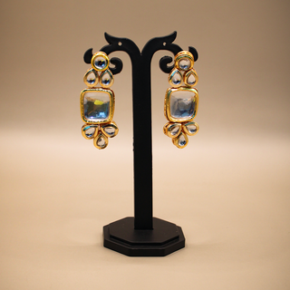 Classic Kundan Statement Drop Earrings