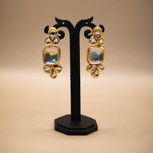 Classic Kundan Statement Drop Earrings