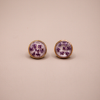 Lavender Bloom Resin Stud Earrings