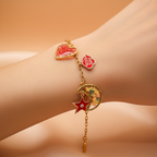 With You' Golden Resin Charms Bracelet