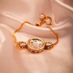 Luminary Circle Triad Kundan Bracelet