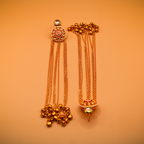 Golden Waterfall Kundan Chain Earrings