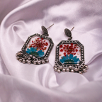 Fire & Ice Blossom Jhumka Earrings