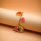 With You' Golden Resin Charms Bracelet