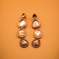 Tear Drop Kundan Dangle Earrings