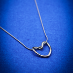 Minimalist Open Heart Promise Pendent anti--tarnish