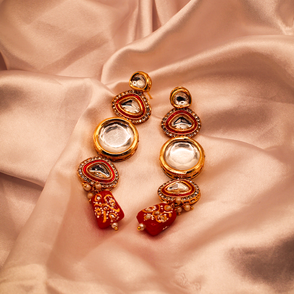 Royal Ruby Kundan Dangler