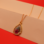 Resin Pink Petal Teardrop resin Pendant