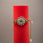 Emerald Kundan Bloom Bracelet