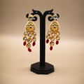 Royal Mint Cluster Kundan Drop Earrings
