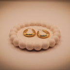 Chunky Golden Teardrop Statement Hoops