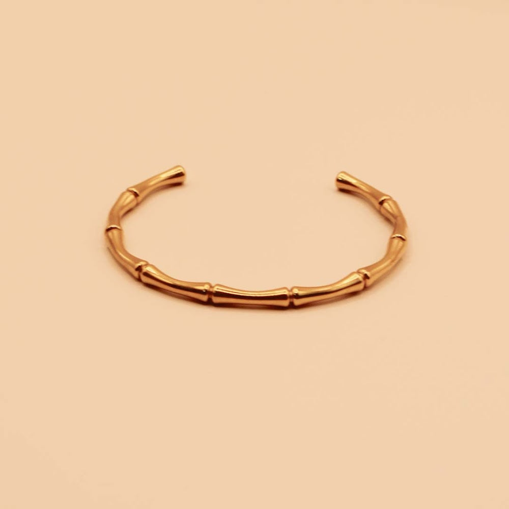 Golden Bamboo Cuff Bracelet