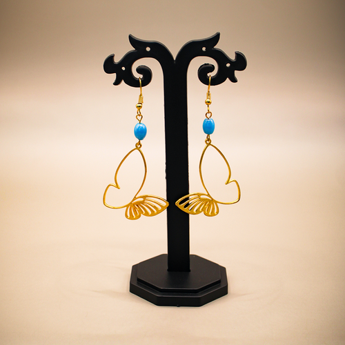 Golden Butterfly Dangle Earrings