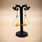 Golden Butterfly Dangle Earrings