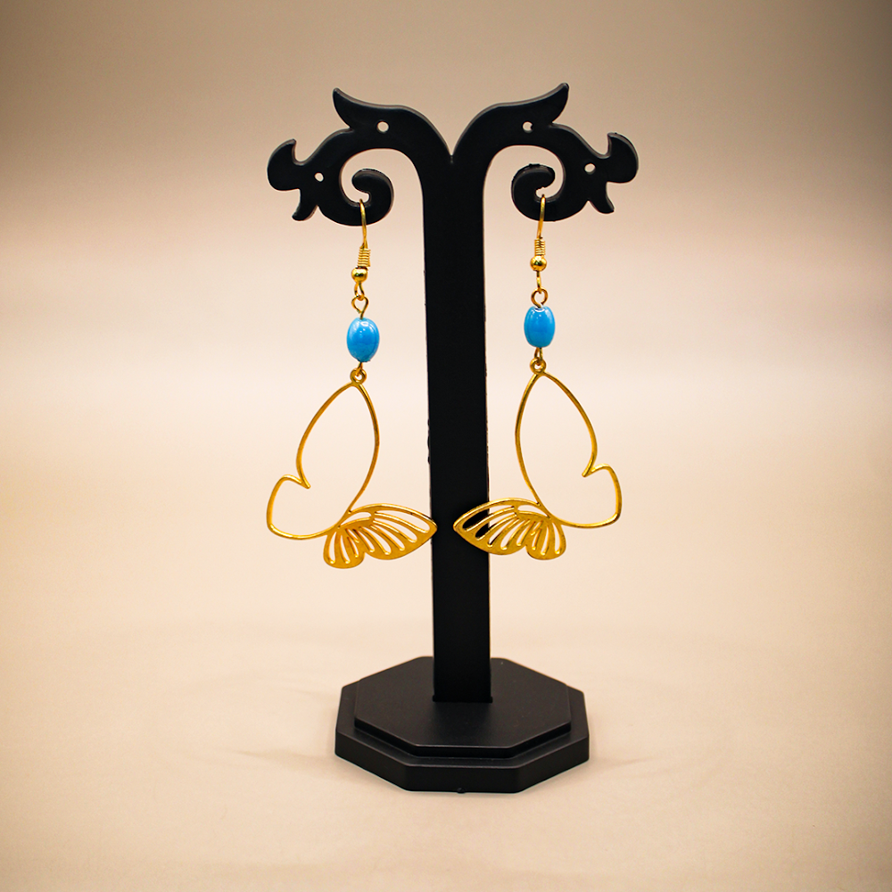 Golden Butterfly Dangle Earrings