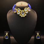 Peacock Plume Kundan Choker Set