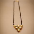 Golden-Black Triangular Mangalsutra