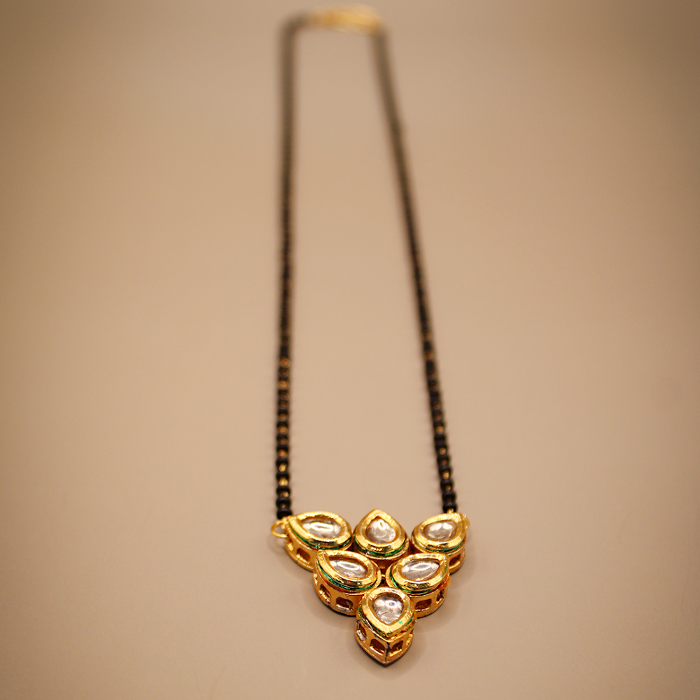 Golden-Black Triangular Mangalsutra