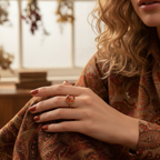 Poppy Petal Adjustable Resin Ring anti-tarnish