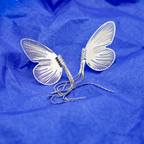 Silver Monarch Chain Drop Statement Studs