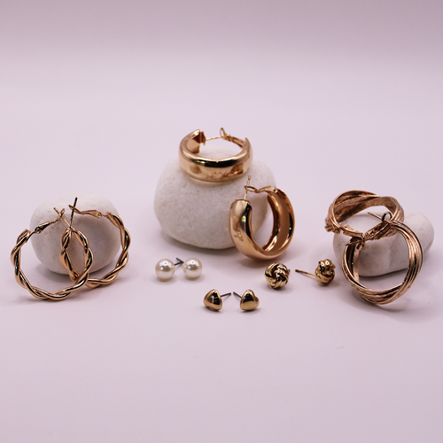 The Golden Capsule Earring Set