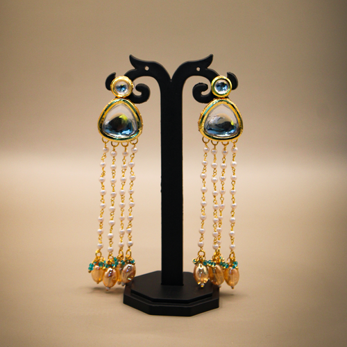 Riviera Drop Kundan Earrings