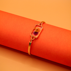 Marigold Duo Bloom Resin Cuff Bracelet