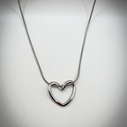 Minimalist Open Heart Promise Pendent anti--tarnish