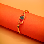 Pink Sapphire Duo Resin Cuff Bracelet