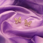 Moonbeam Butterfly Stud Earrings