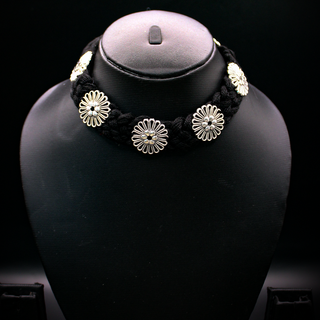 Chandra Phool Silk Thread Patwa Choker Necklace
