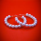 Classic Pearl Hoop Earrings