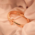 Sculpted Serpentine Golden Cuff Bracelet