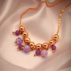 Amethyst Sphere Collar Necklace
