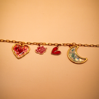 So Cool' Golden Resin Charms Bracelet
