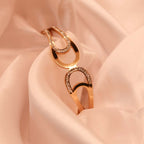 Pave Teardrop Golden Cuff Bracelet
