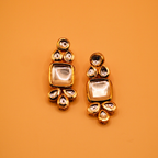 Classic Kundan Statement Drop Earrings