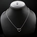 Minimalist Open Heart Promise Pendent anti--tarnish
