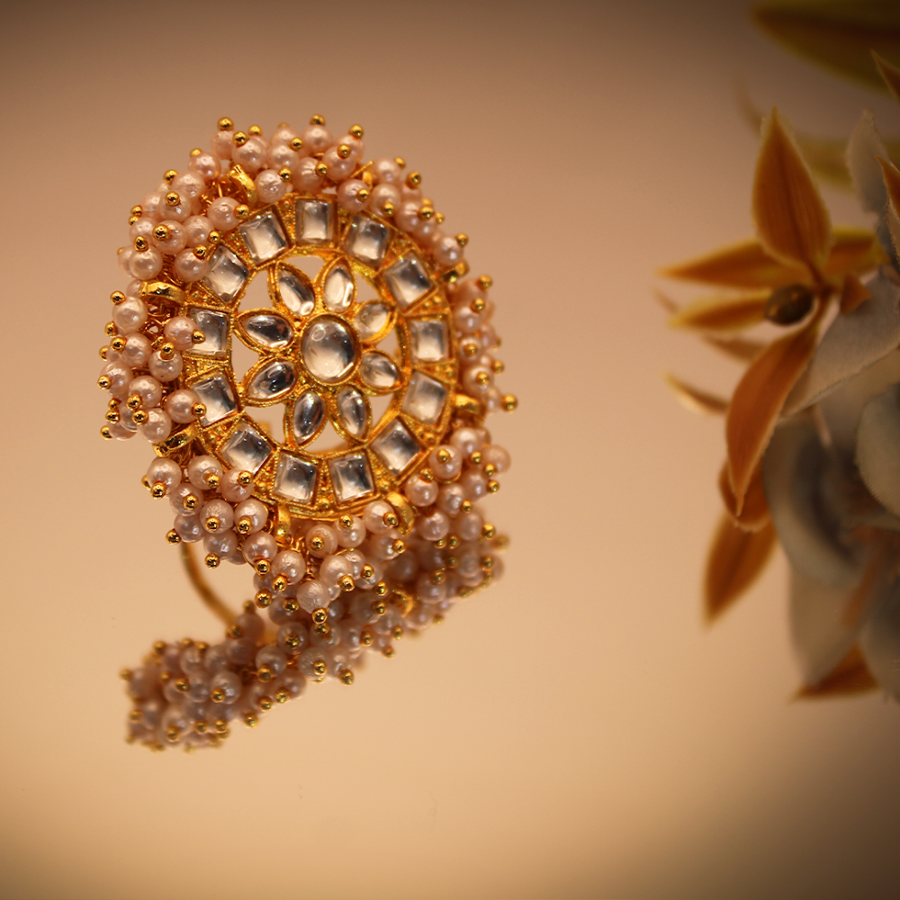 Maharani Kundan Blossom Adjustable Ring