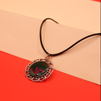 Jade Lace Bloom Resin Pendant