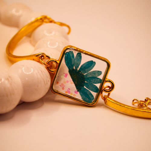 Aqua Dream Resin Cuff Bracelet